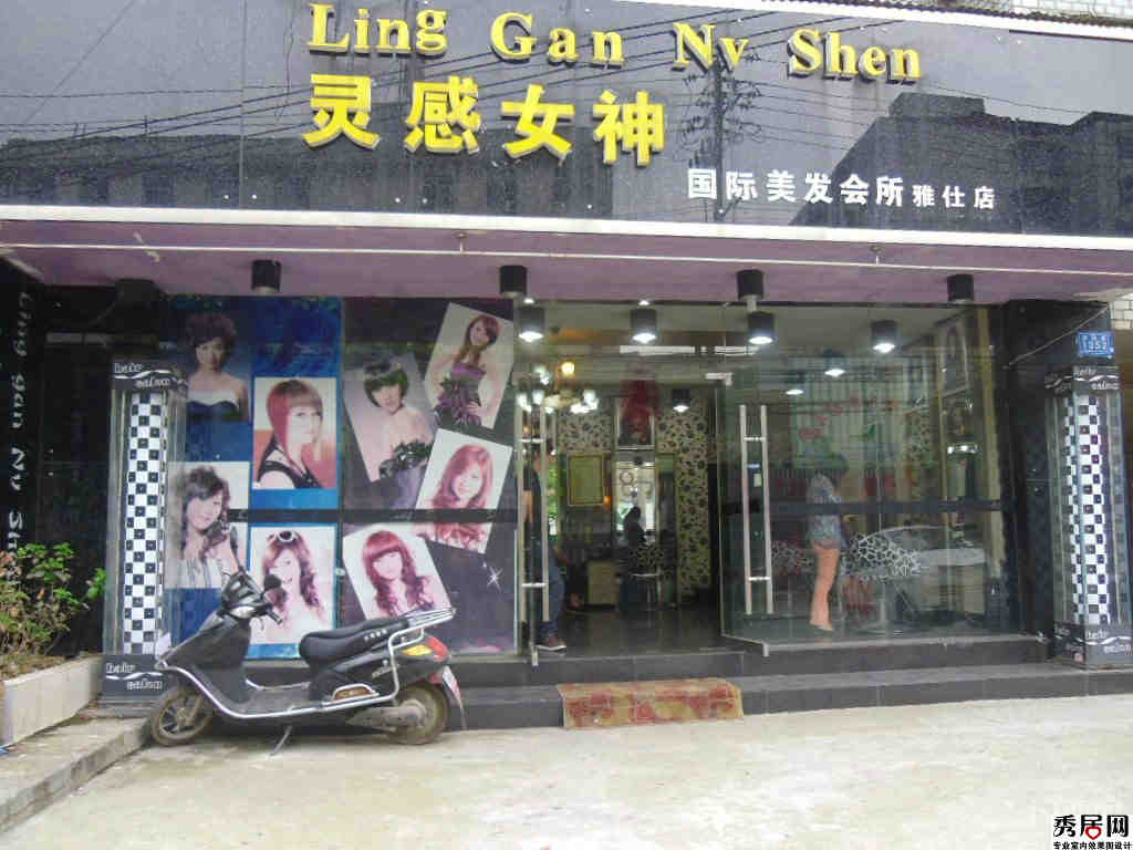 5款小型時尚發(fā)廊門頭裝修效果圖 美發(fā)店門頭牌匾尺寸造型設(shè)計圖片