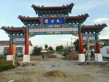 陜西防腐木牌坊木頭門(mén)頭哪家好