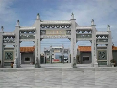 農村村口簡易石牌坊圖片，看著六張就夠了