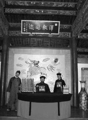 古建筑匾額文化_匾額披紅花_秦漢時期題字牌匾額