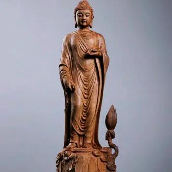 古代印度佛教雕像藝術_木頭佛像雕刻_印度佛教雕塑材料技術