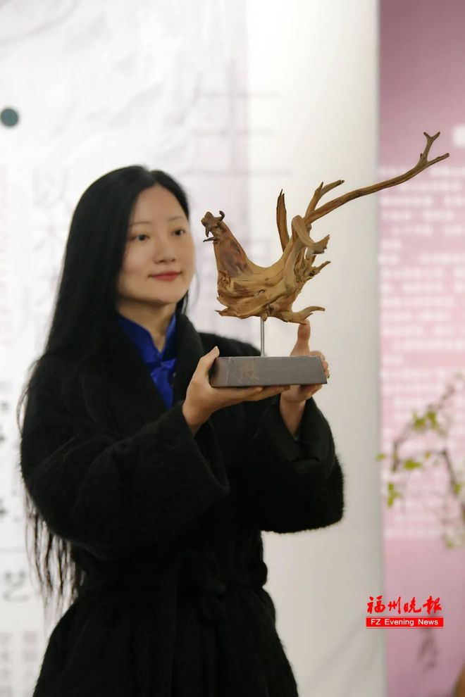 福州倉山區根雕藝術展_中國根雕之鄉_80后根雕藝術家張微