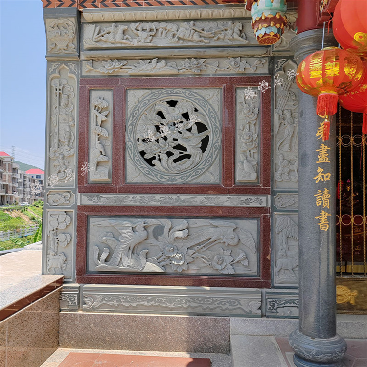 宗祠祖厝石雕壁畫浮雕圖案_神話傳說類龍鳳呈祥二十四孝福祿壽喜_浮雕墻畫圖片欣賞