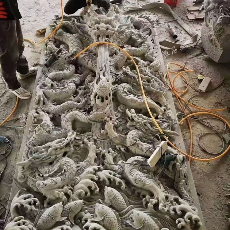 宗祠祖厝石雕壁畫浮雕圖案_浮雕墻畫圖片欣賞_神話傳說類龍鳳呈祥二十四孝福祿壽喜